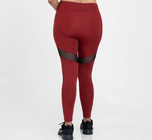 NotchFlex High Waist Leggings - Cherry Red