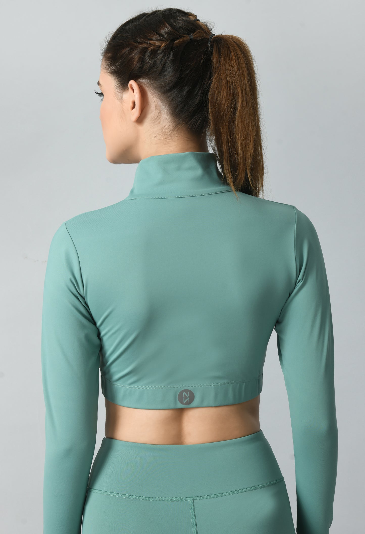 Flex-on Quarter Zip Crop Top