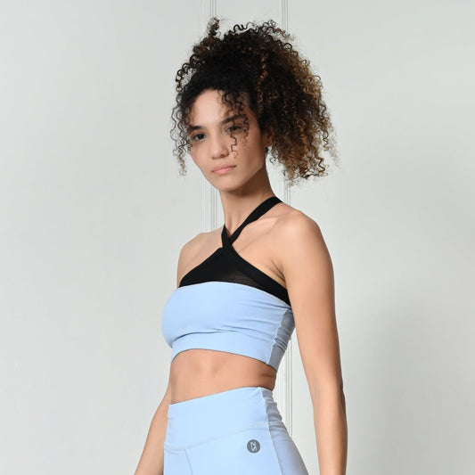 NotchFlex CrissCross Sports Bra - Blue Crush