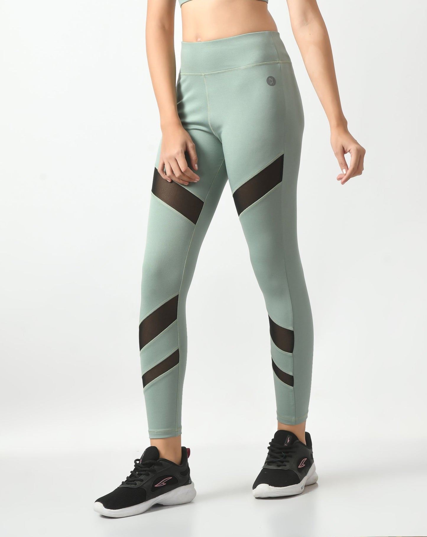 NotchFlex PowerPuff High Waist Leggings - Sea Green